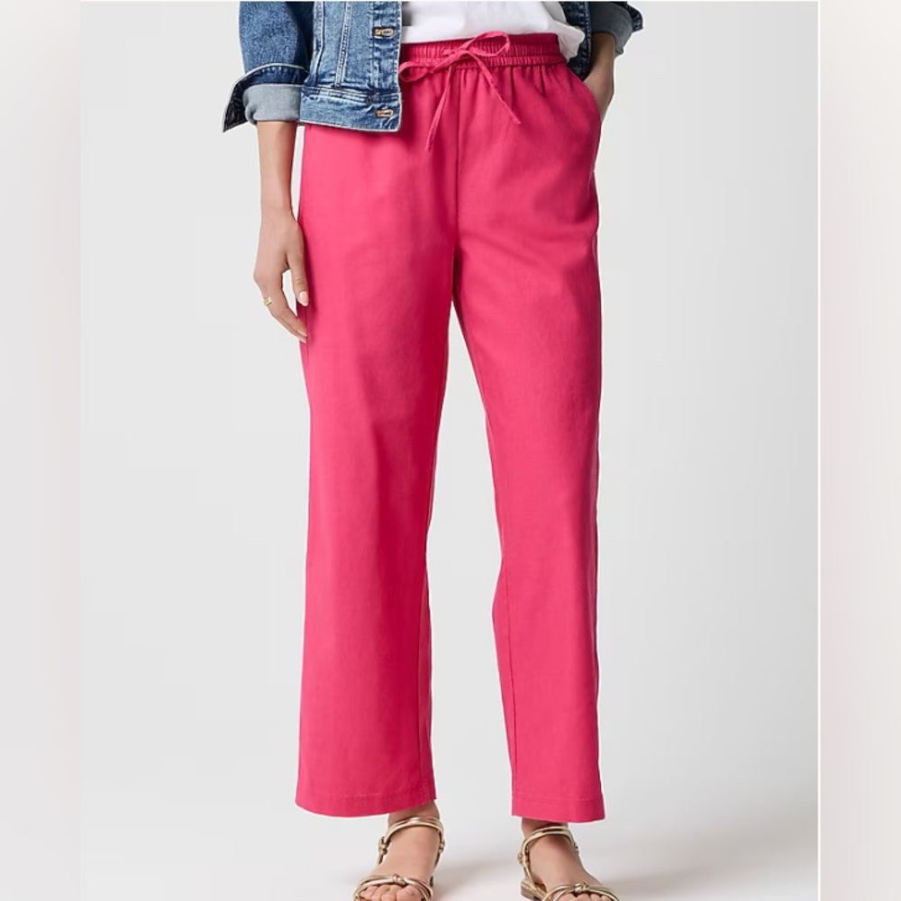 J. Crew Linen Cotton Blend Drawstring Pant NWT